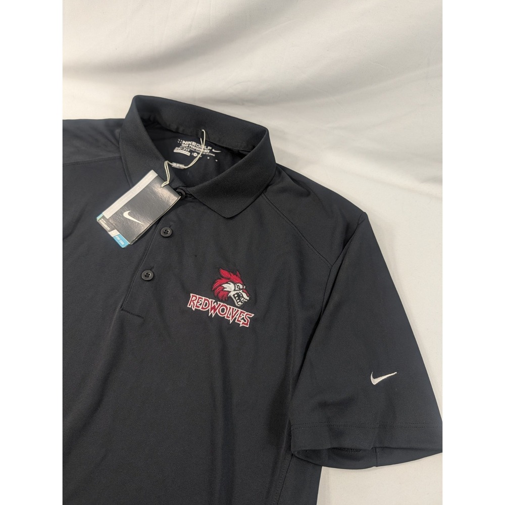 NWT Nike Arkansas State Golf Polo Dri-FIT Striped Shirt Collegiate Mems Medium